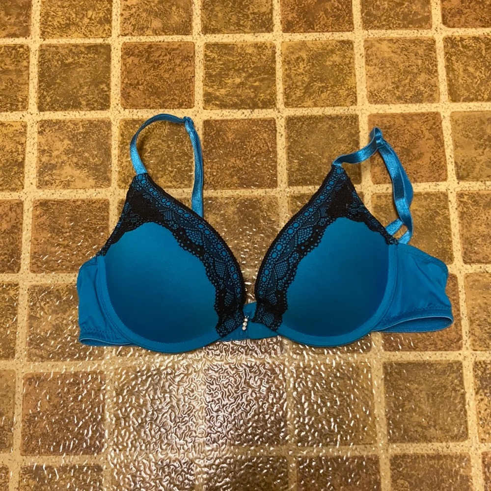 Blue and black Willow Bay bra size 34B